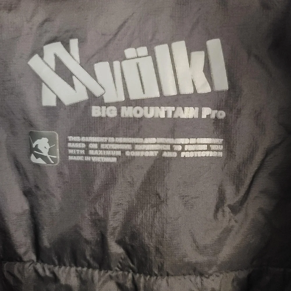 Volkl Big Mountain Pro Jacket Ladies‎ Large Black Orange Quilted Ski Insulated